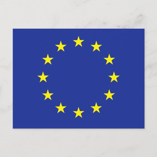 Europäische Flagge Postkarte (Vorderseite)