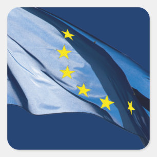 Europäische Flagge Quadratischer Aufkleber