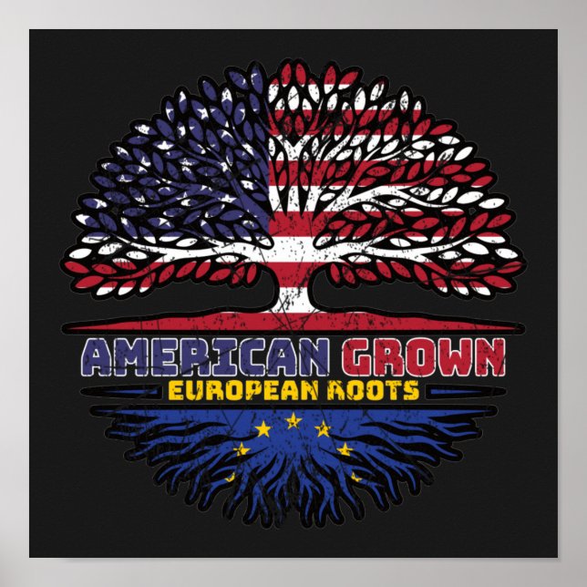 Europäische Gewerkschaft EU Europa USA USA Vereini Poster (Vorne)