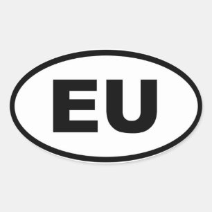 Europäische Gewerkschaft - EU - Europäische Union Ovaler Aufkleber