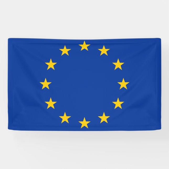 Europäische Gewerkschaft EU-Flagge Banner (Horizontal)