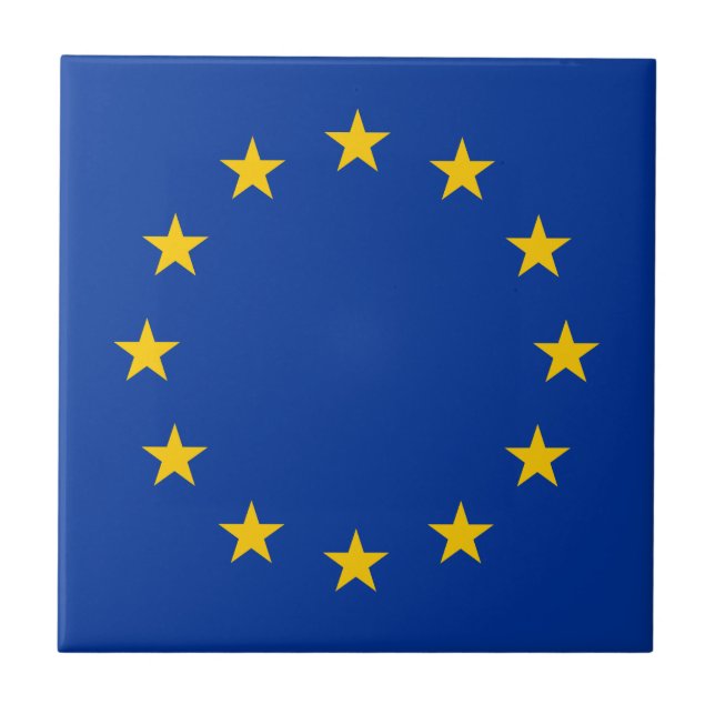 Europäische Gewerkschaft EU-Flagge Fliese (Vorderseite)