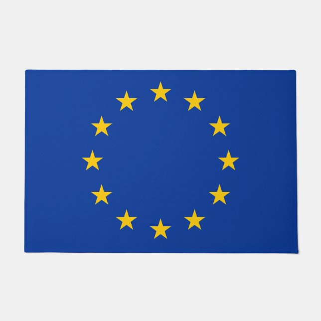 Europäische Gewerkschaft EU-Flagge Fußmatte (Vorderseite)