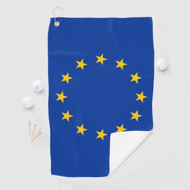 Europäische Gewerkschaft EU-Flagge Golfhandtuch (Insitu)