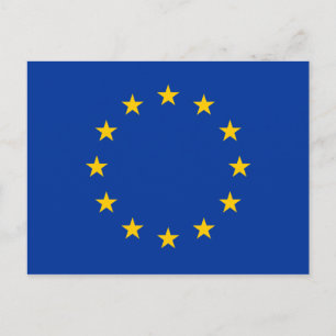 Europäische Gewerkschaft - EU-Flagge Postkarte