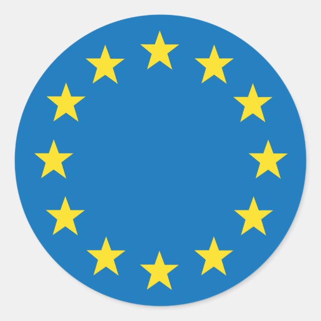 Europäische Gewerkschaft EU-Flagge Runder Aufkleber (Vorderseite)