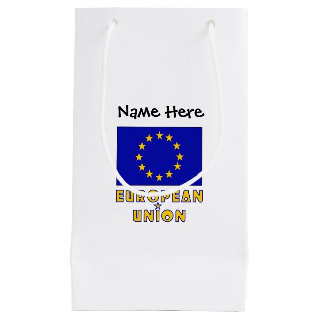 Europäische Gewerkschaft EU-Flagge Schwarze Person Kleine Geschenktüte (Vorderseite)