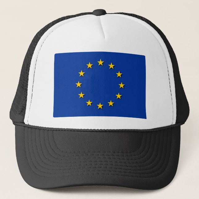 Europäische Gewerkschaft/EU-Flagge Truckerkappe (Vorderseite)