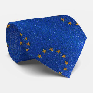 Europäische Gewerkschaft Flagge Europa Glitzer Ber Krawatte