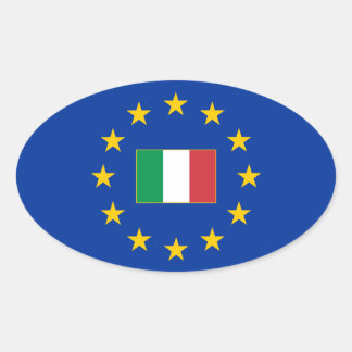 Europäische Gewerkschaft Italien Oval Sticker