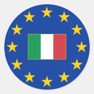 Europäische Gewerkschaft - Italien - Rundschreiben Runder Aufkleber