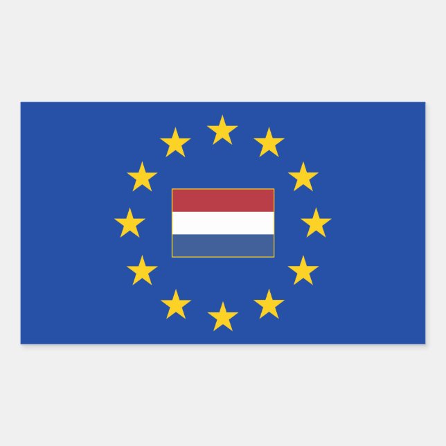 Europäische Gewerkschaft Niederlande Rectangle Auf Rechteckiger Aufkleber (Vorderseite)
