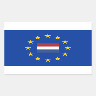 Europäische Gewerkschaft Niederlande Rectangle Auf Rechteckiger Aufkleber