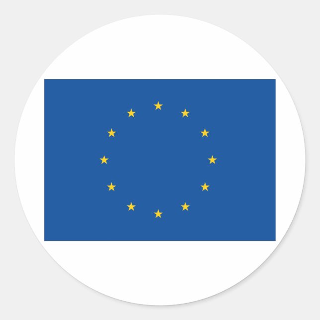 Europäische Gewerkschaft Runder Aufkleber (Vorderseite)