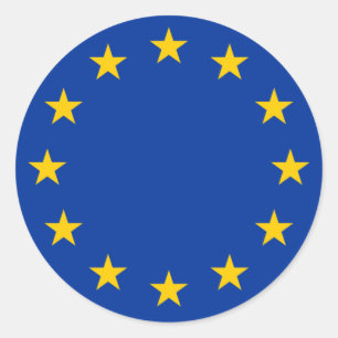 Europäische Gewerkschaft Runder Aufkleber