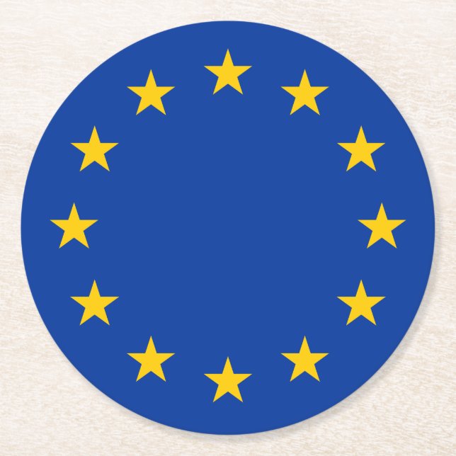 Europäische Gewerkschaft Runder Pappuntersetzer (Vorderseite)