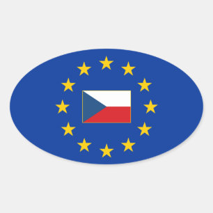 Europäische Gewerkschaft Tschechische Republik Ova Ovaler Aufkleber
