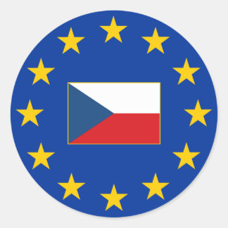 Europäische Gewerkschaft Tschechische Republik Run Runder Aufkleber