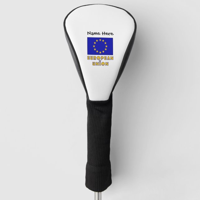 Europäische Gewerkschaft und EU-Flagge Personalisi Golf Headcover (Vorderseite)