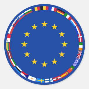 Europäische Gewerkschaften Runder Aufkleber