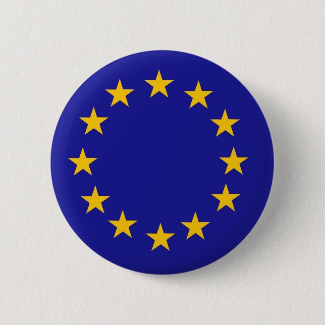Europäische Gewerkschafts-Flagge Button (Vorderseite)