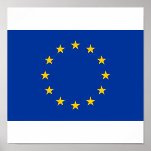Europäische Gewerkschafts-Flagge Poster