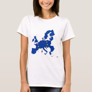 Europäische Gewerkschafts-Flaggen-Karte T-Shirt