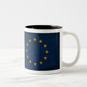 Europäische Gewerkschafts-Flaggen-Tasse Zweifarbige Tasse