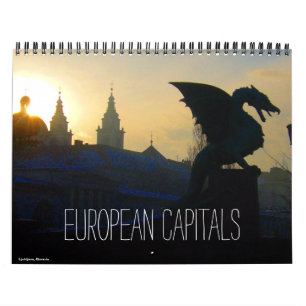 Europäische Hauptstädte 2026 (mit Orten) Kalender