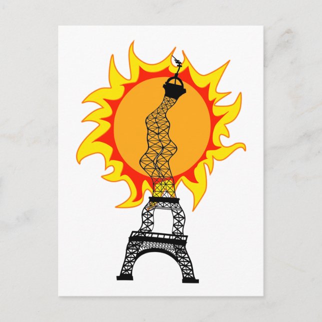 Europäische Hitzewelle Postkarte (Vorderseite)