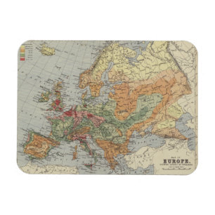 Europäische Karte der Bevölkerungs-Dichte- Magnet