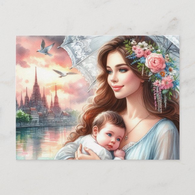 Europäische Mama 13 Postkarte (Vorderseite)