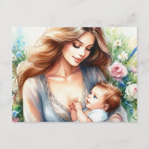 Europäische Mama 3 Postkarte