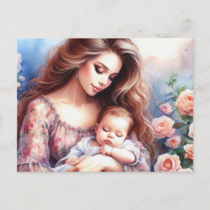 Europäische Mama 4 Postkarte