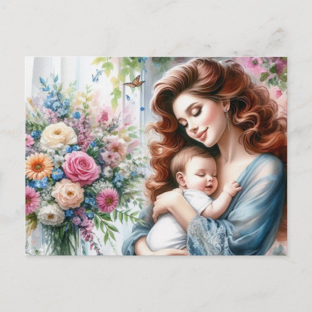 Europäische Mama 7 Postkarte (Vorderseite)