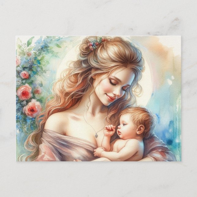 Europäische Mama Postkarte (Vorderseite)