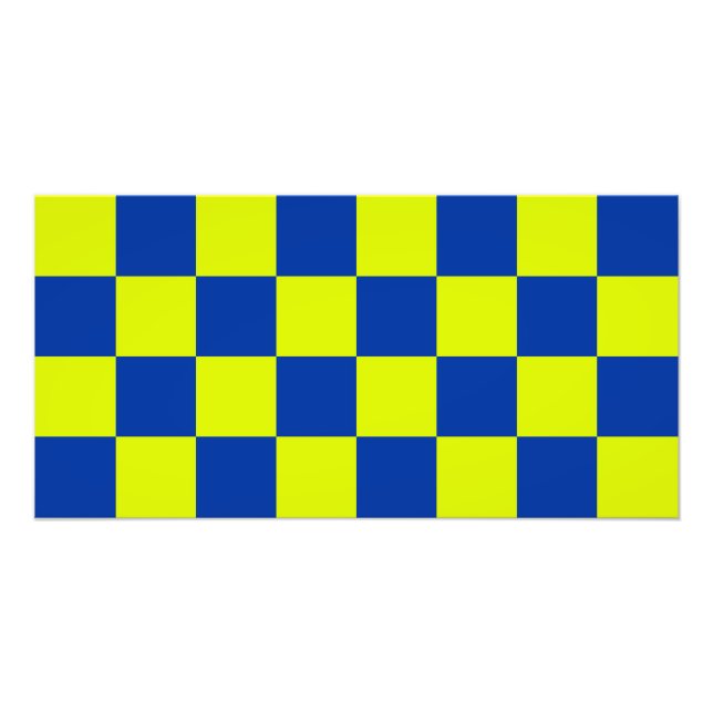 Europäische Polizeiautos Viereckfarben Fotodruck (Vorne)