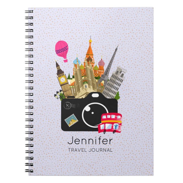 Europäische Sehenswürdigkeiten mit dem Camera Trav Notizblock (Vorderseite)