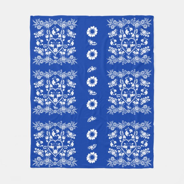Europäische Traditionelle Volkskunst Fleecedecke (Vorderseite)
