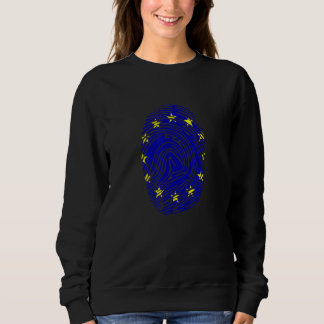 Europäische Union Flagge Fingerabdruck DNA Sweatshirt