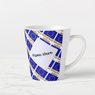 Europäische Union und EU-Flagge gekachelt personal Milchtasse