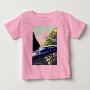 Europäische Vintage-Bahnreisen Baby T-shirt