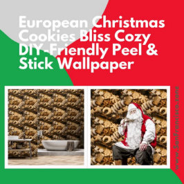 Europäische Weihnachtskekse Bliss Cosy Peel & Stic Tapete
