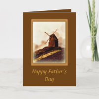 Europäische Windmühle-Karte für den Tag des Vaters