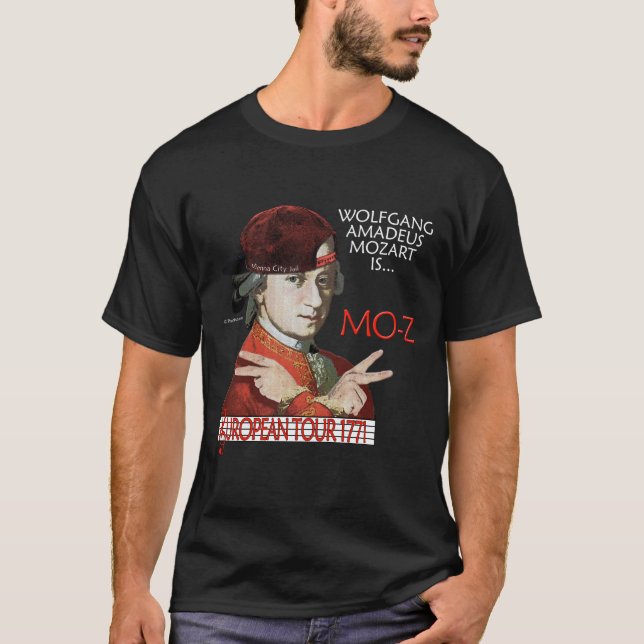 Europäischer Ausflug Mozart dunkle Front s des T-Shirt (Vorderseite)
