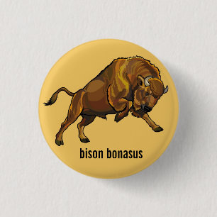 europäischer Bison Button