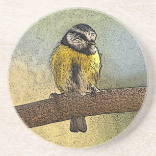 Europäischer blauer Tit Untersetzer