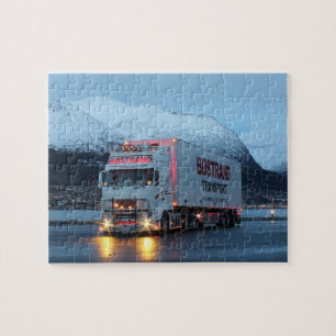 Europäischer Fahrerhaus-Über-LKW 18 Räder-Mountain Puzzle