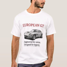 Europäischer GT-Vintage-Grand-Tourer-Sportwagen T-Shirt