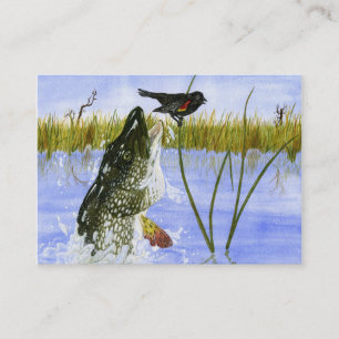 EUROPÄISCHER HECHT Visitenkarte-Schablone Visitenkarte